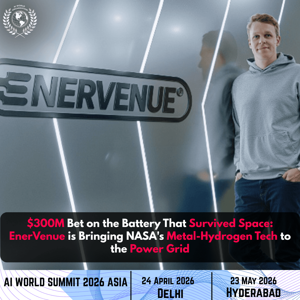 EnerVenue Raises $300M for Metal-Hydrogen Grid Storage